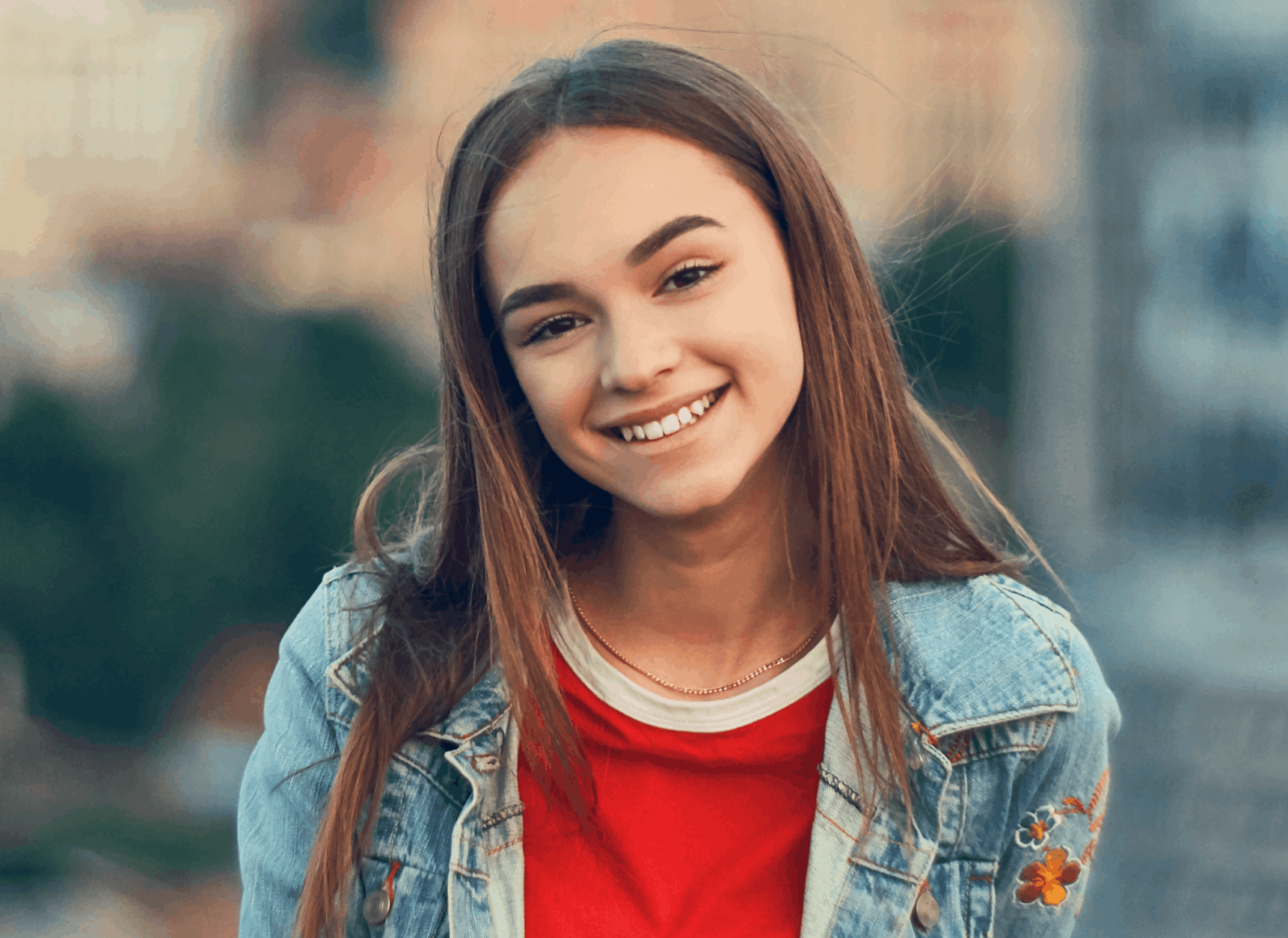 Girl smiling